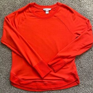 Like new Athleta Mindset Crew Neck Sweatshirt Size Small Poppy color